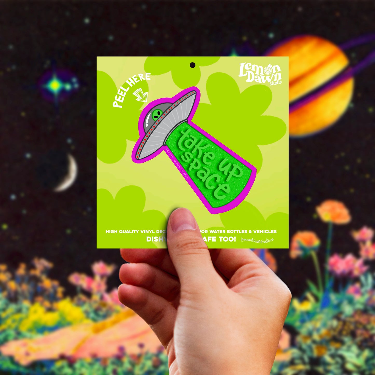 Take Up Space UFO Vinyl Sticker