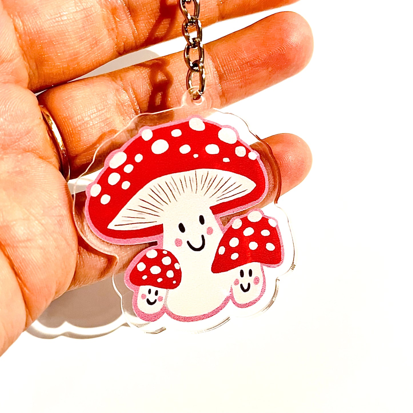 Mushroom Family Keychain