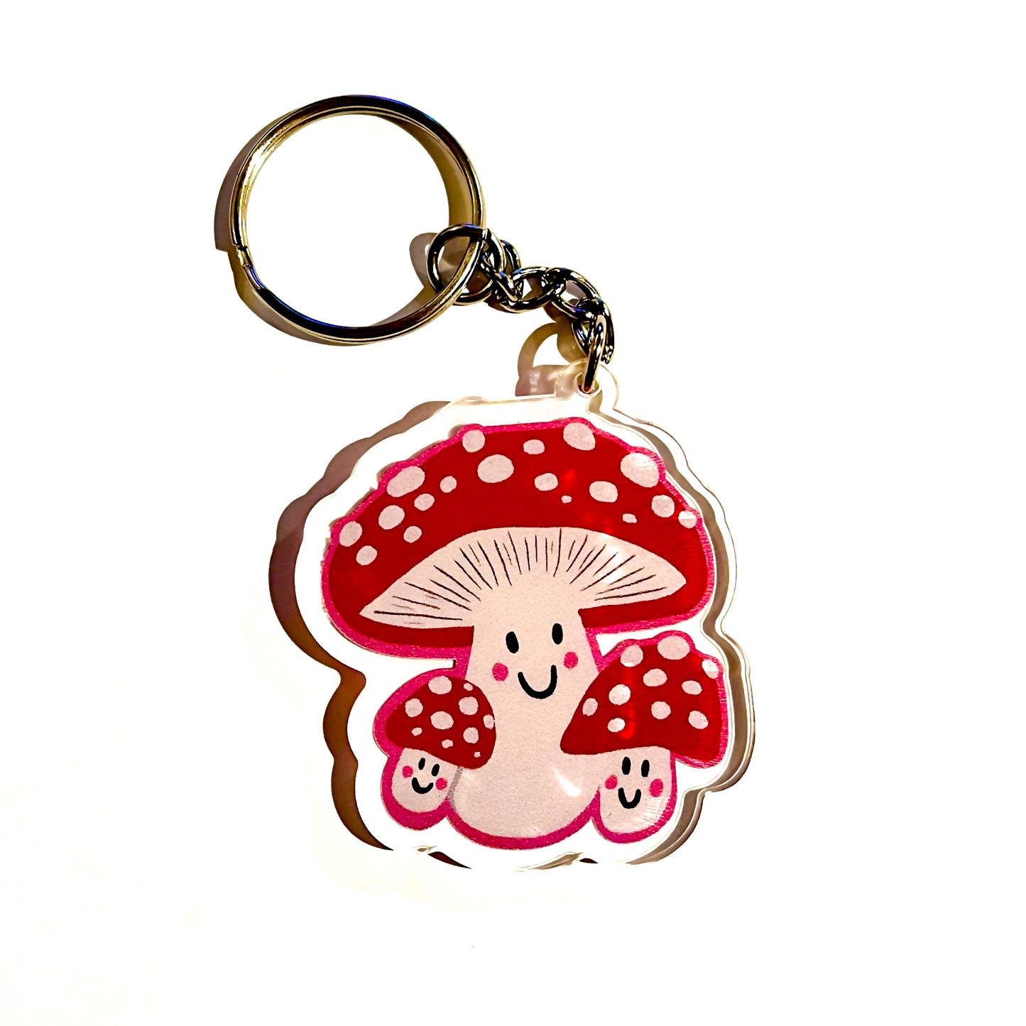 Mushroom Family Keychain