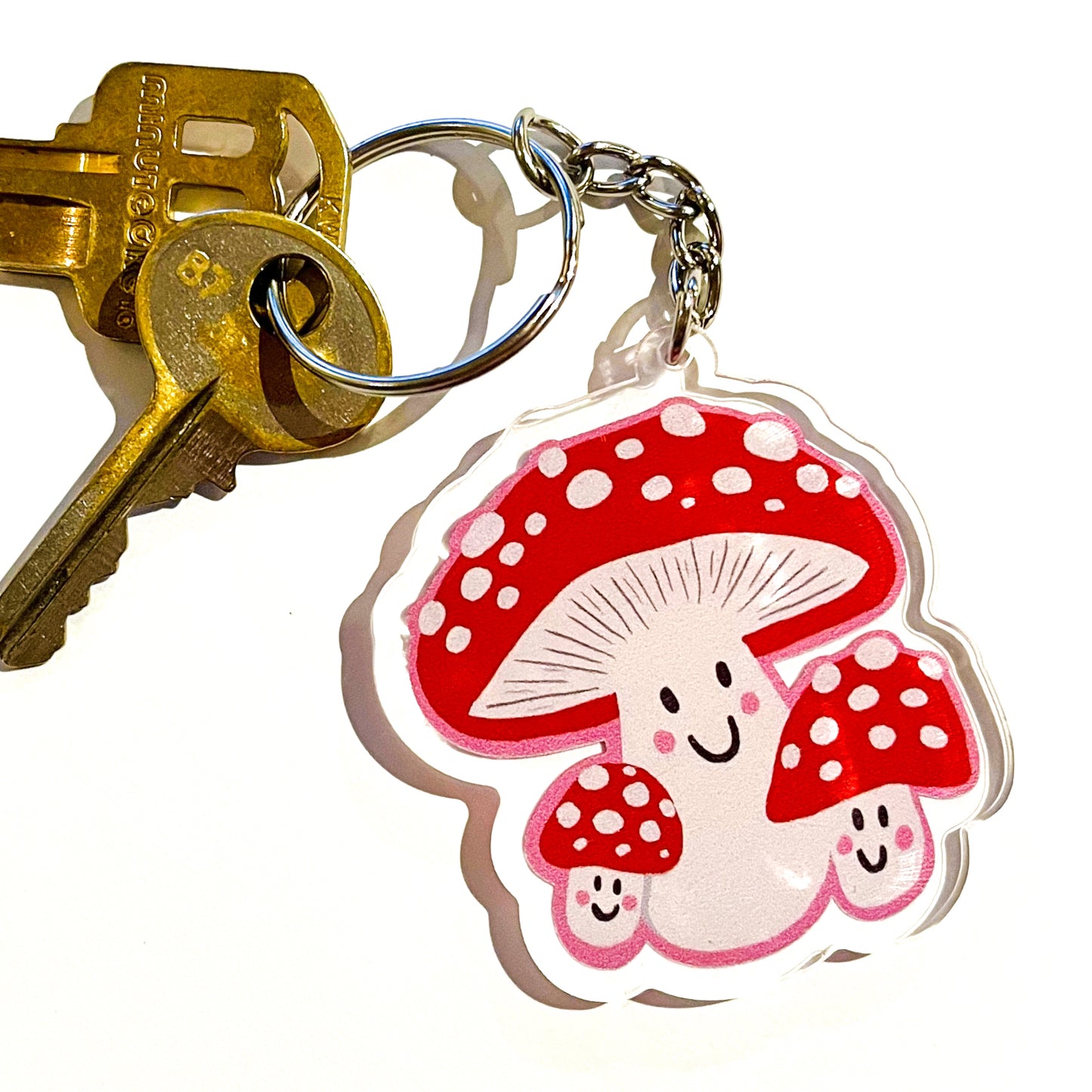 Mushroom Family Keychain