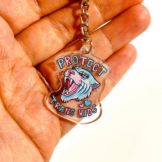Protect Trans Kids Keychain