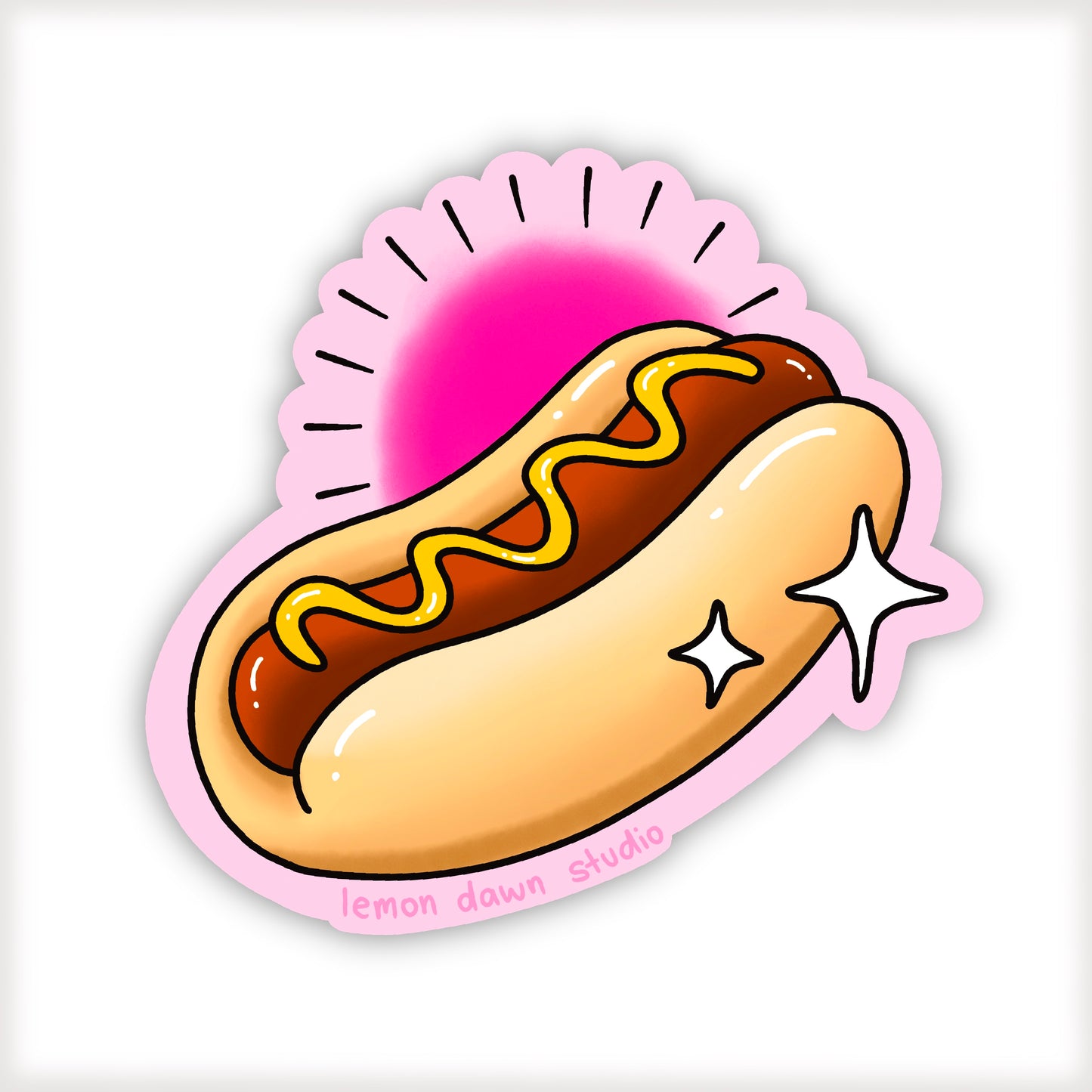 Hot Dog Vinyl Sticker