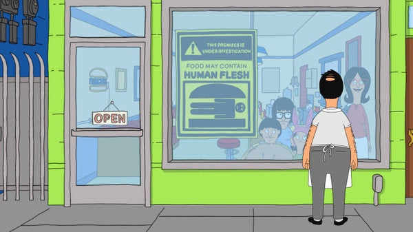 Bobs Burgers Human Flesh Vinyl Sticker