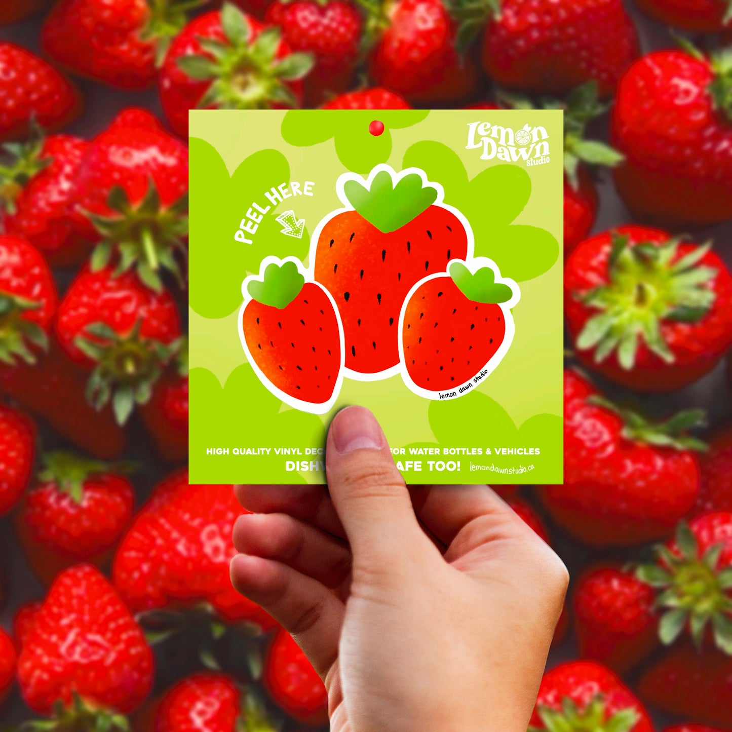 Strawberry Vinyl Sticker