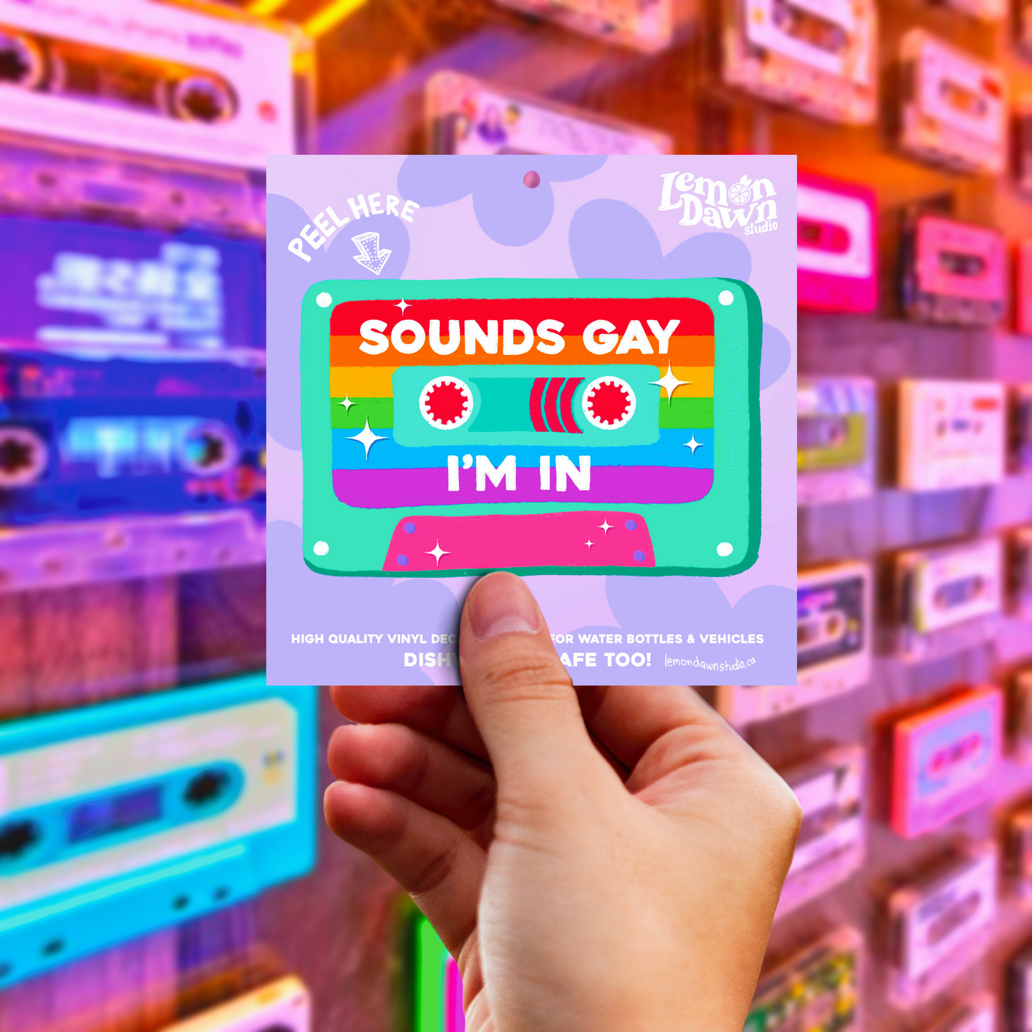 Sounds Gay, I’m In Cassette Vinyl Sticker