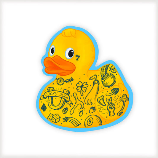 Lucky Duck Vinyl Sticker