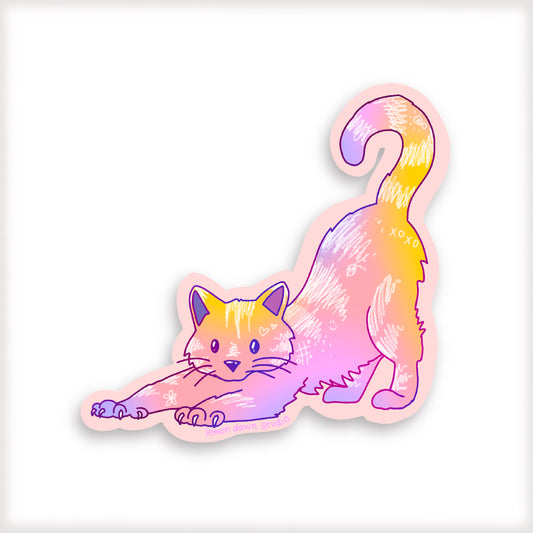 Doodle cat vinyl sticker
