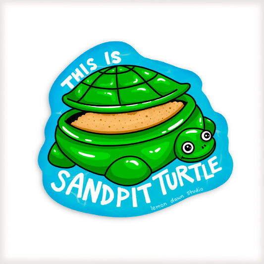 This Is Sandpit Turtle Vinyl Sticker