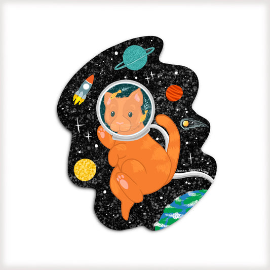Space Cat Vinyl Sticker