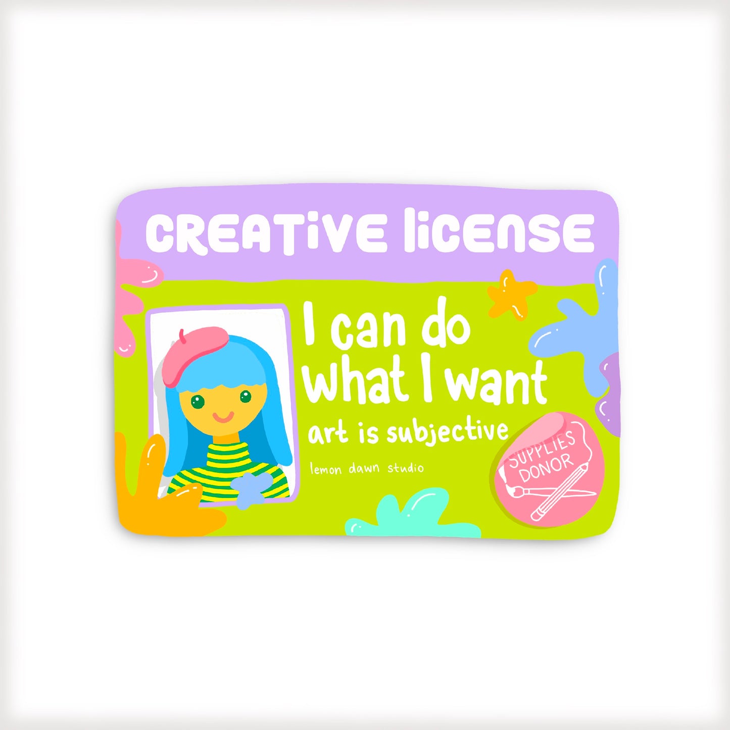 Creative License Vinyl Sticker