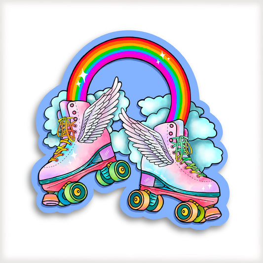 Rainbow Roller Skate Vinyl Sticker