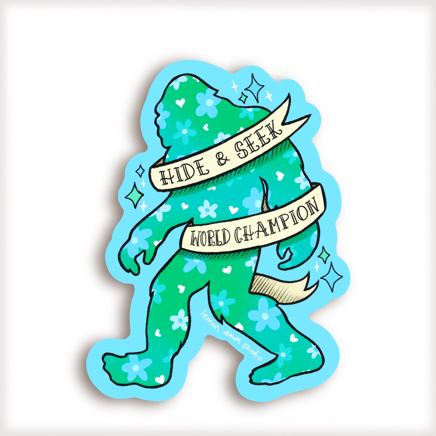 Sasquatch Hide & Seek World Champion Vinyl Sticker - Halloween Collection