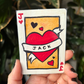 ACEO 2.5"x3.5" Original Painting - Playing Card Series (Jack of hearts)