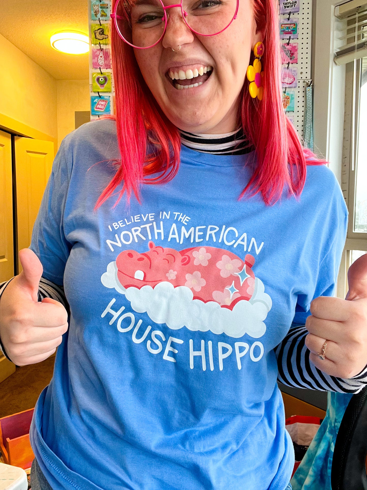 I believe in the North American house hippo t-shirt