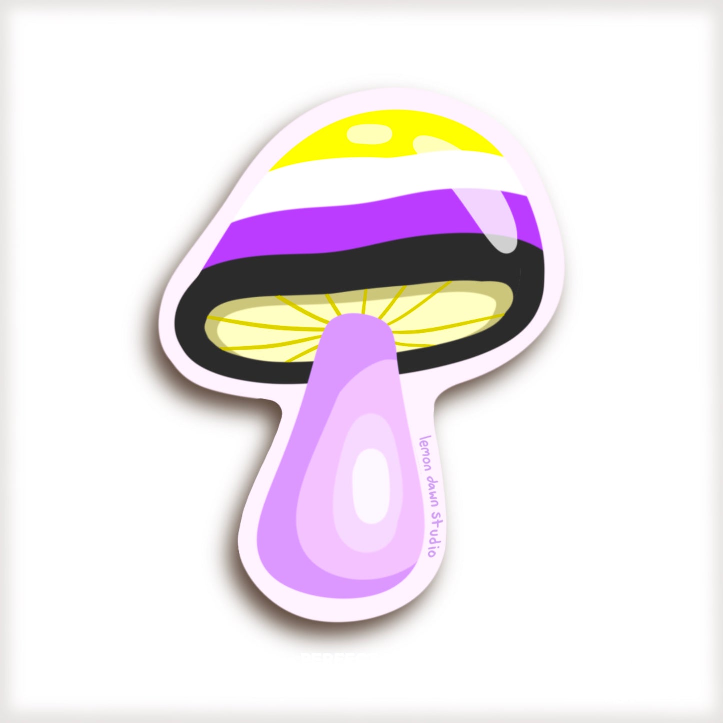 Pride Flag Mushroom Vinyl Stickers