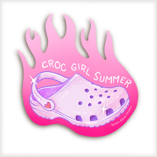 Croc Girl Summer Vinyl Sticker