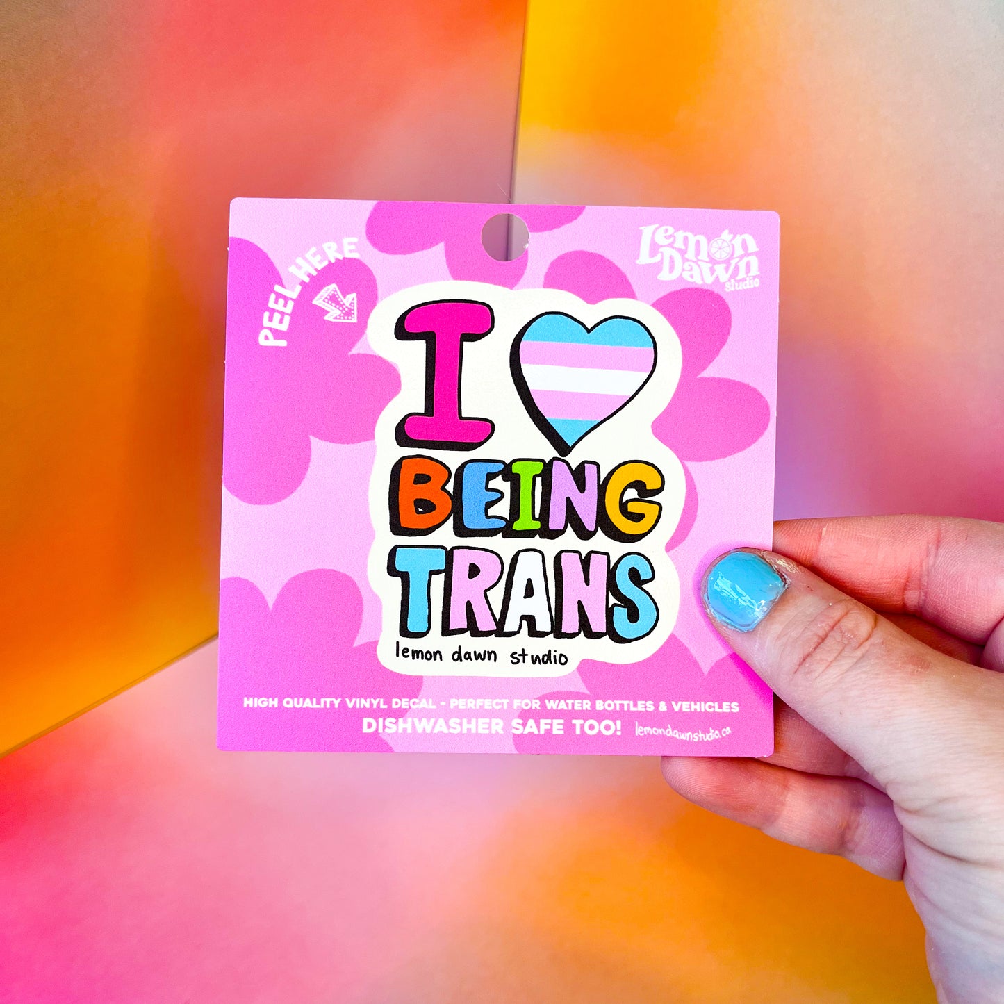 I Love Being Trans Vinyl Sticker