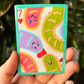 ACEO 2.5"x3.5" Original Painting - Playing Card Series (7 of hearts worms)
