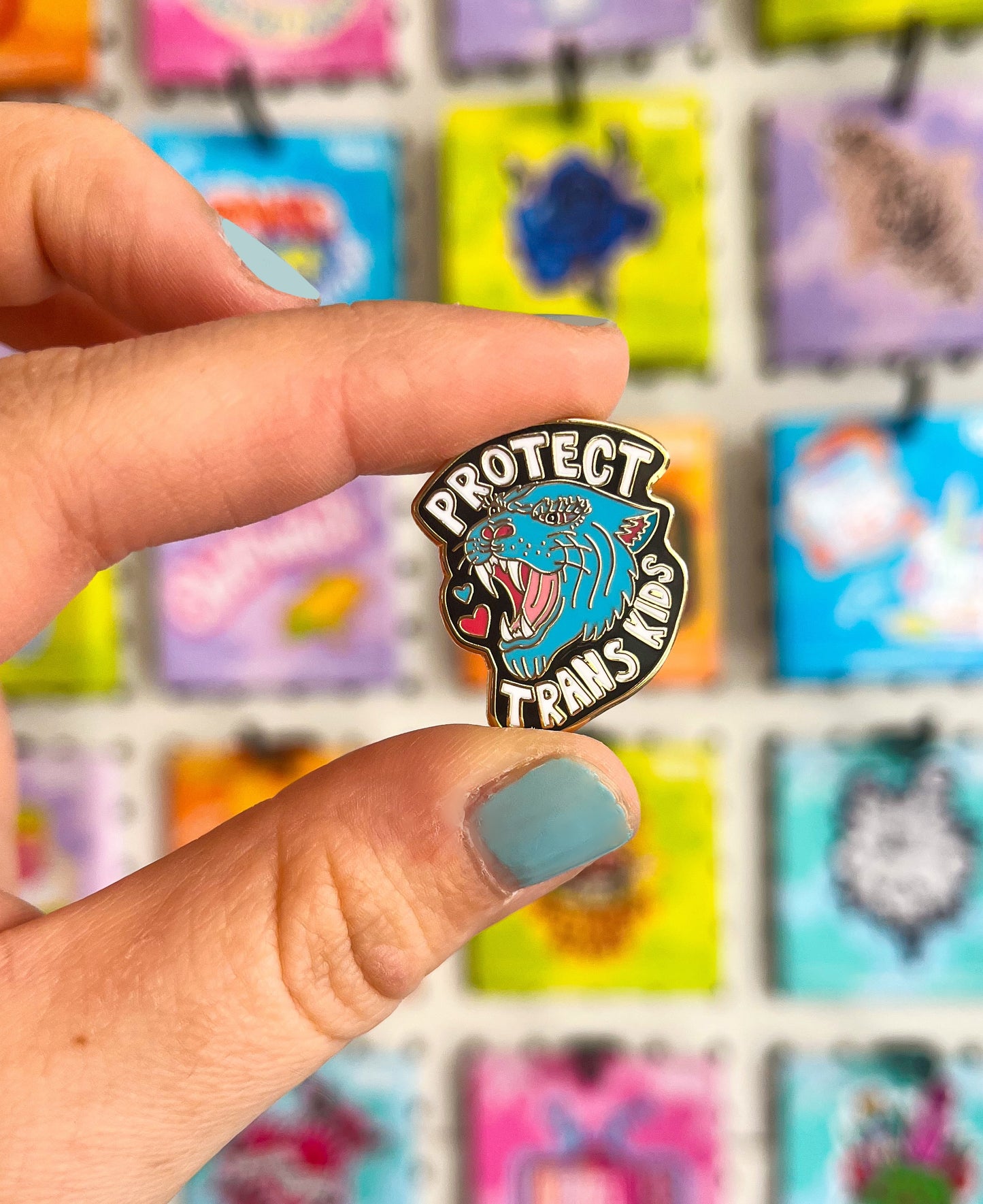 Protect Trans Kids Enamel Pin