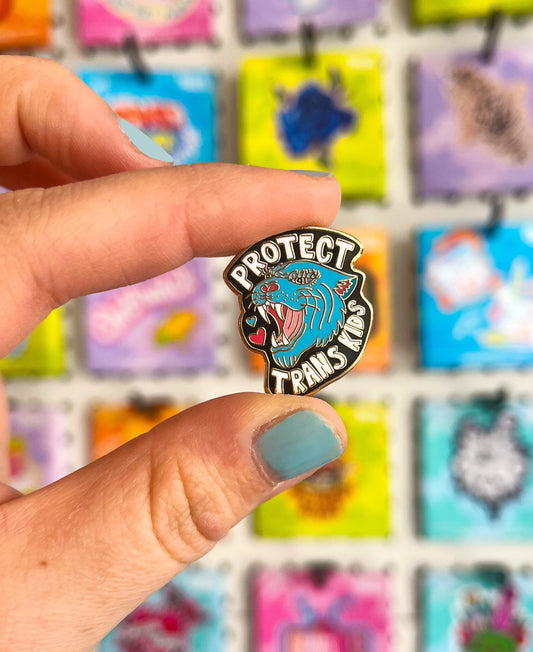 Protect Trans Kids Enamel Pin