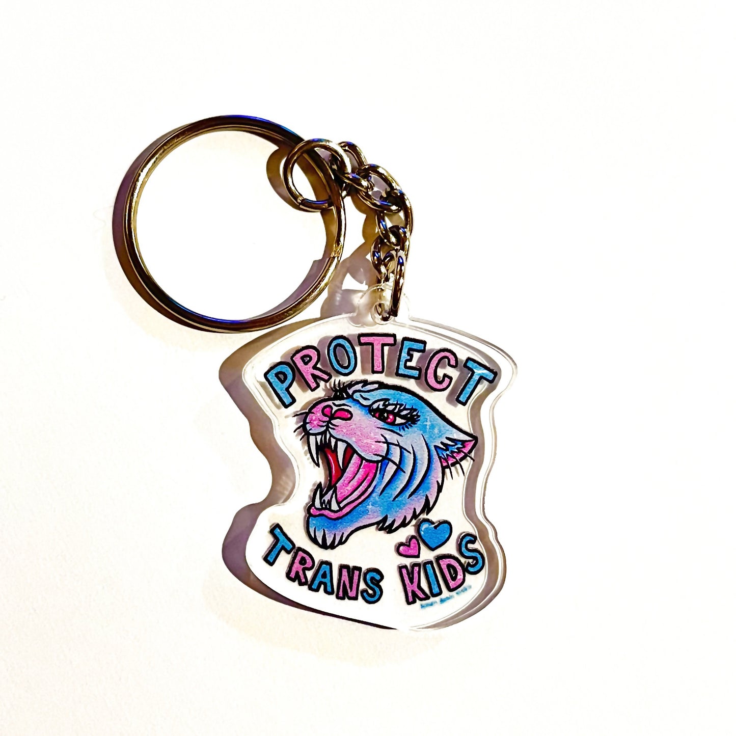 Protect Trans Kids Keychain - Small