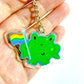 Pride Flag Frog Keychain - Large