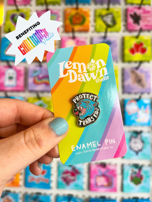 Protect Trans Kids Enamel Pin