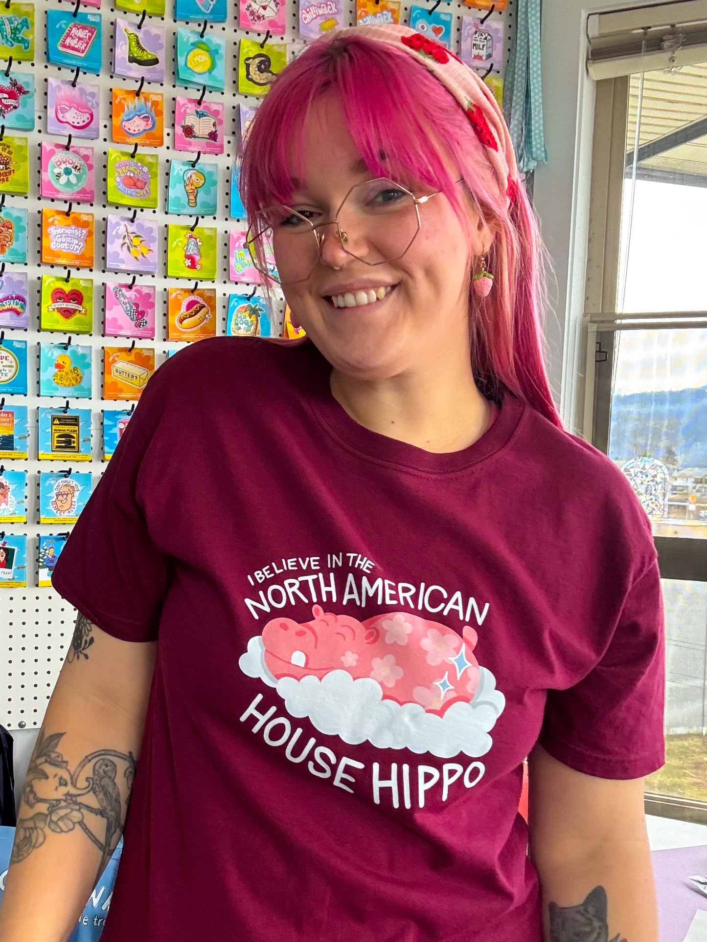 I believe in the North American house hippo t-shirt