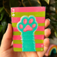 ACEO 2.5"x3.5" Original Painting - Playing Card Series (3 of clubs paw)