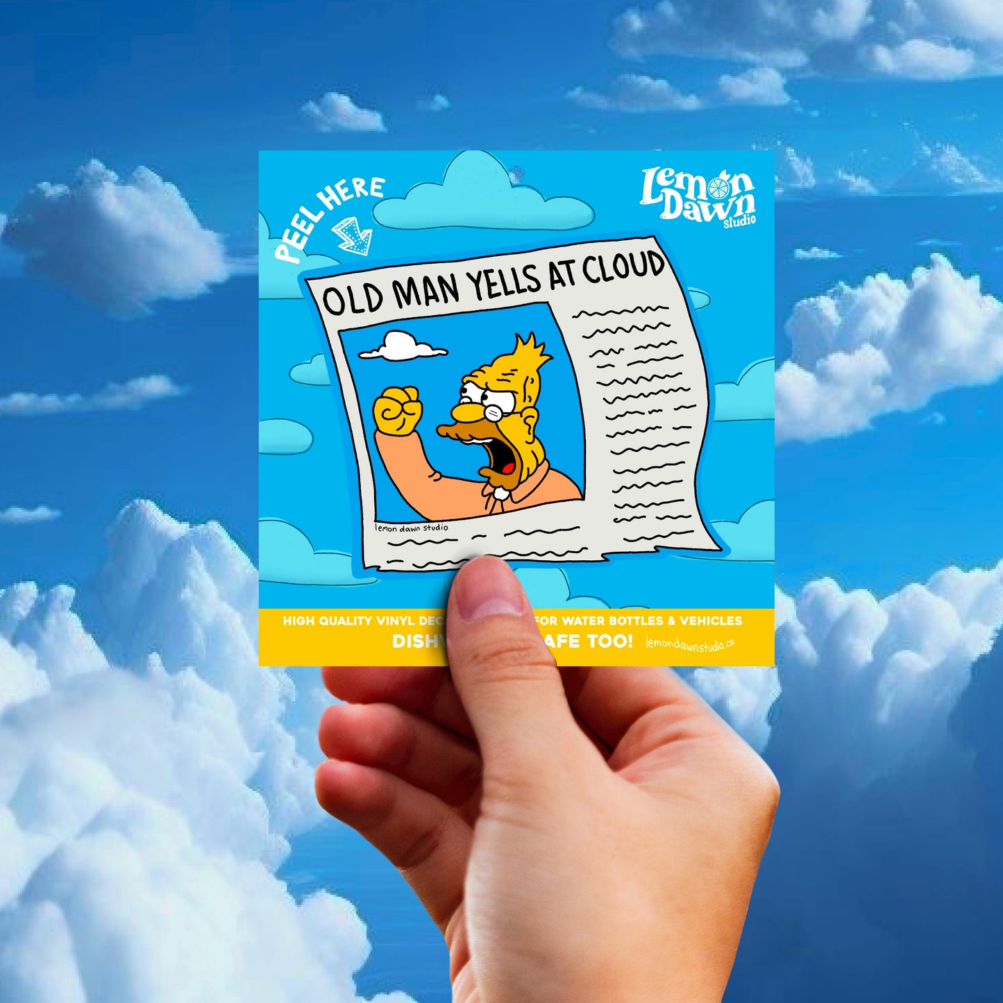 Old Man Yells At Cloud Vinyl Sticker