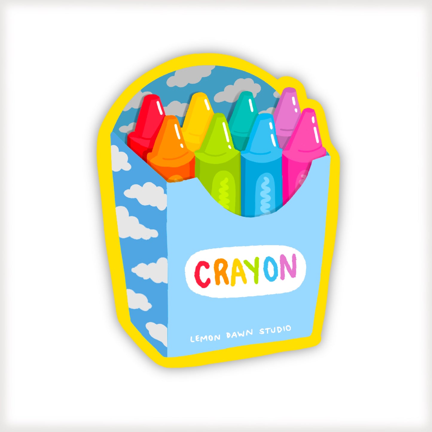 Crayon Box Vinyl Sticker