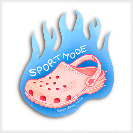 Sport Mode Croc Vinyl Sticker