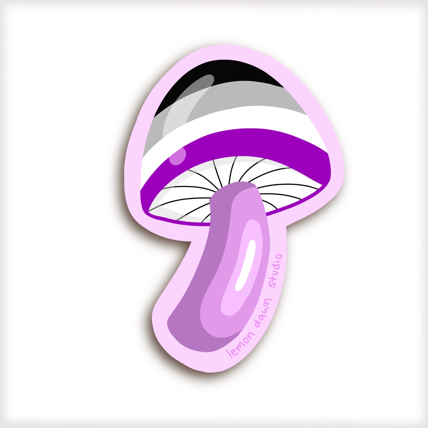 Pride Flag Mushroom Vinyl Stickers