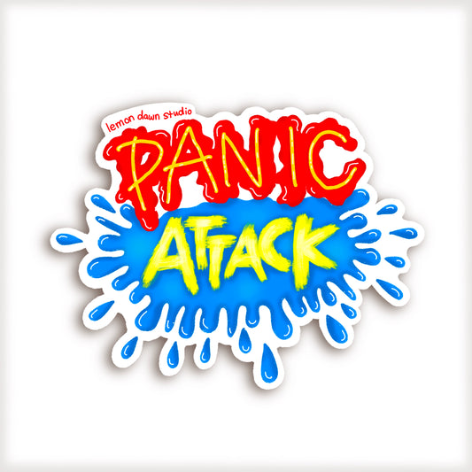 Panic Attack Art Vinyl Sticker