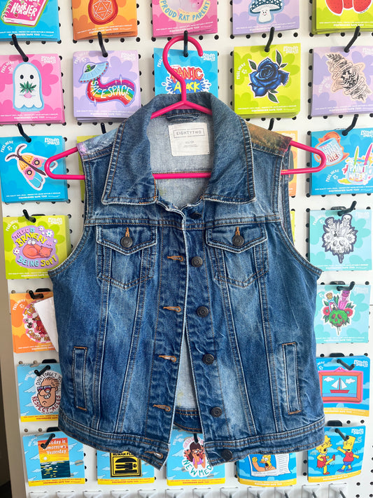 You Need To Calm Down Denim Vest - Hand Painted