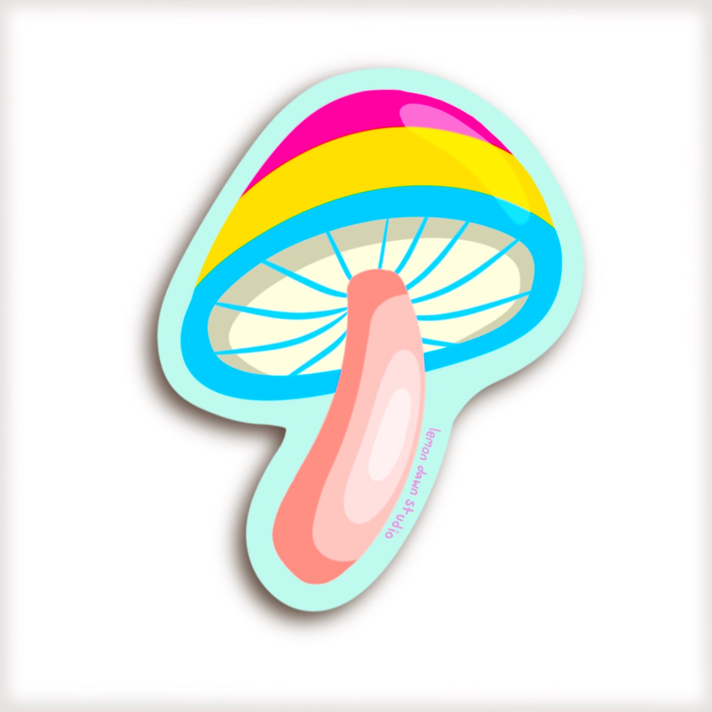 Pride Flag Mushroom Vinyl Stickers