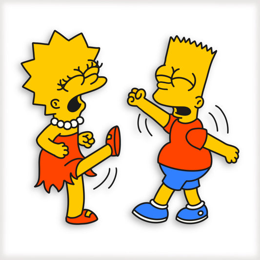 Bart & Lisa Simpsons Siblings Vinyl Sticker