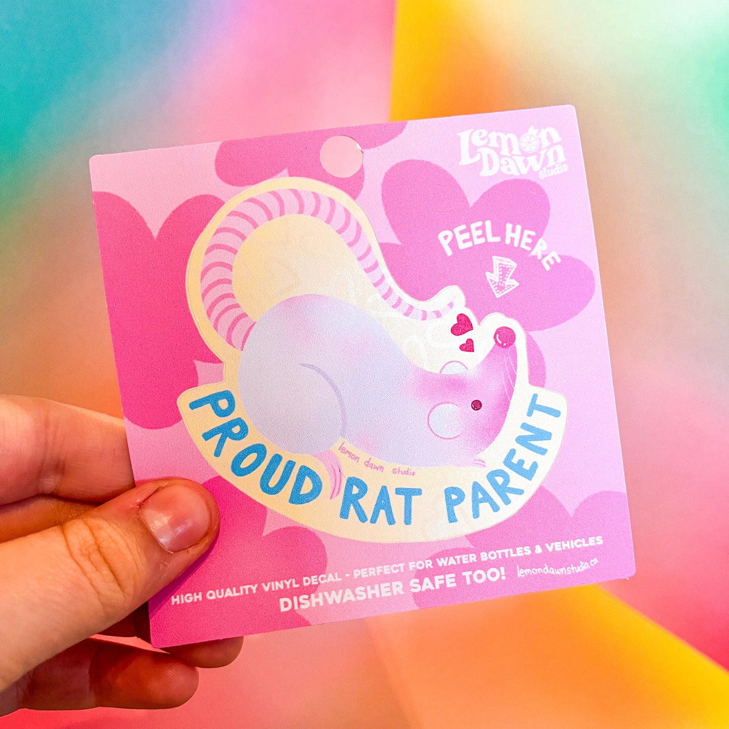 Proud Rat Parent Vinyl Sticker