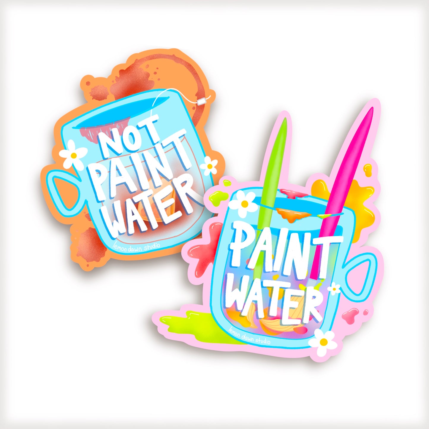 Paint Water Vinyl Sticker 2 Pack