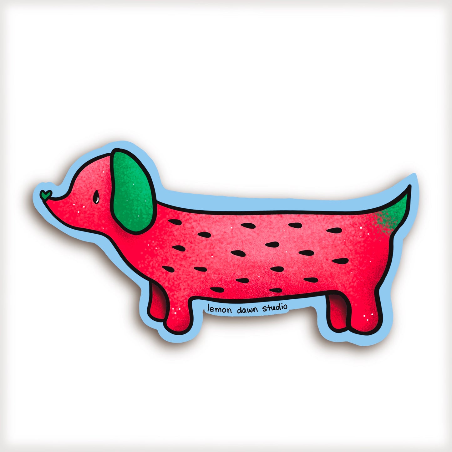 Watermelon Dog Vinyl Sticker