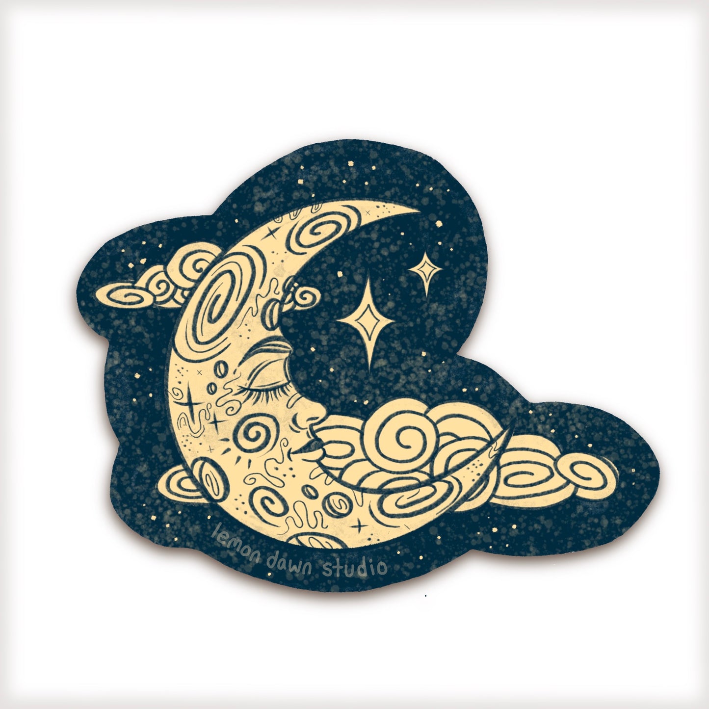 Celestial Moon Vinyl Sticker