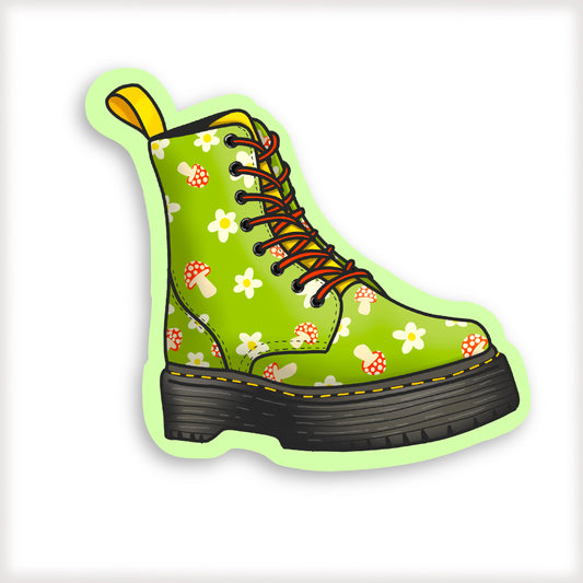 Doc Marten mushroom boot vinyl sticker