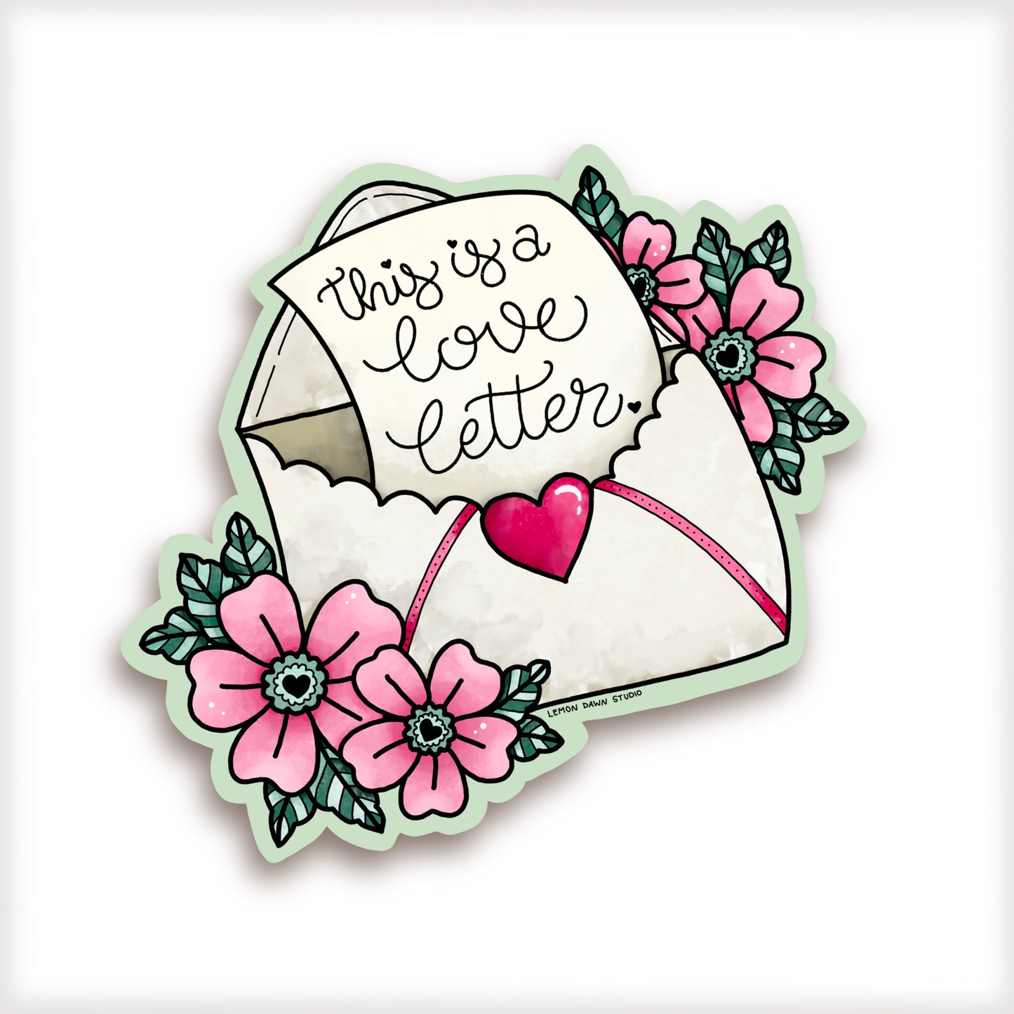 This is a love letter vinyl sticker