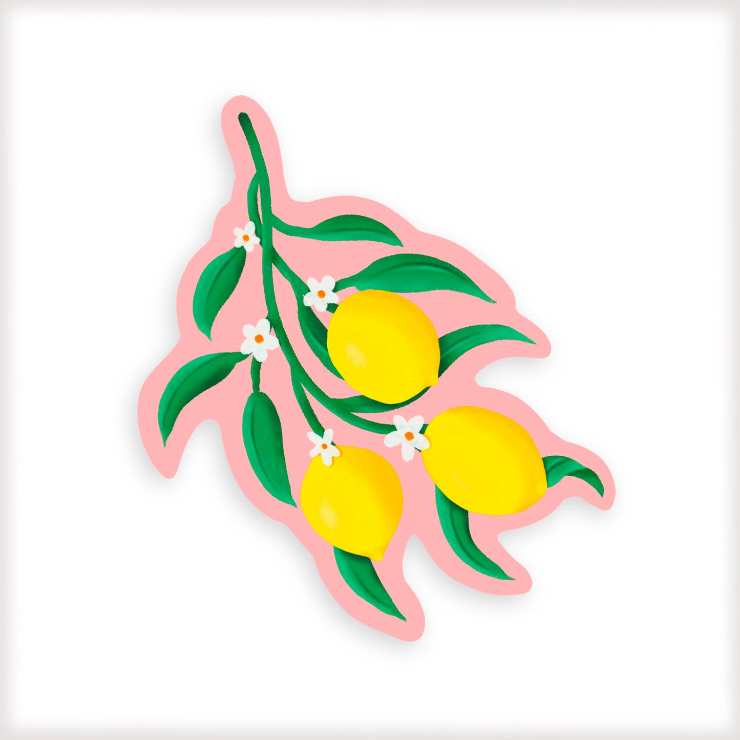 Pink Lemon vinyl sticker