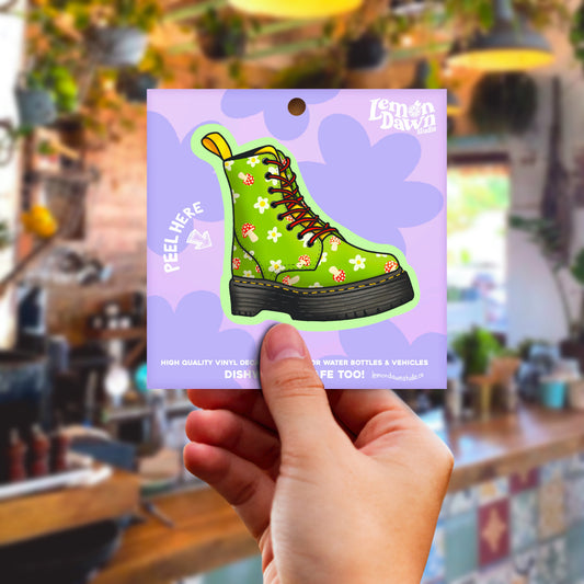 Doc Marten mushroom boot vinyl sticker