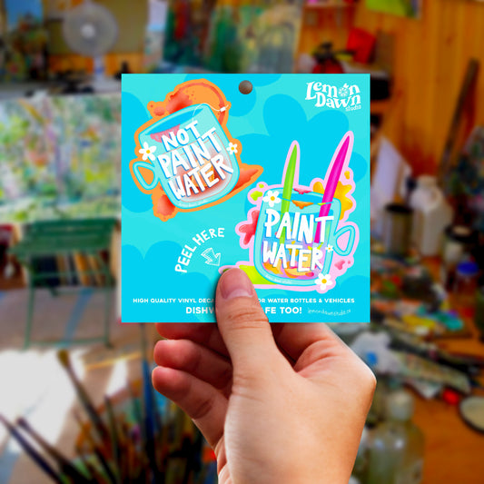 Paint Water Vinyl Sticker 2 Pack