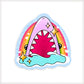 HOLOGRAPHIC Rainbow Sparkle Shark Vinyl Sticker
