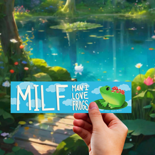 MILF - Man I Love Frogs Bumper Sticker