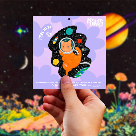 Space Cat Vinyl Sticker