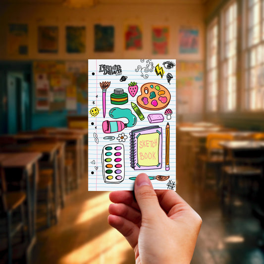 Art Supplies Sticker Sheet
